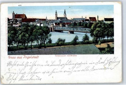 Ingolstadt Blick mit Brücke