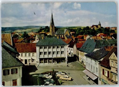 Sobernheim Marktplatz Kath. Kirche Haus Hüttenberg Kreissparkasse