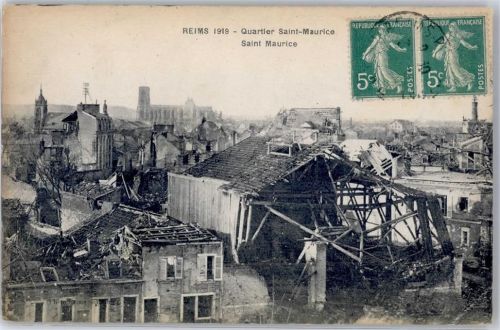 Reims Quartier Saint-Maurice zerstörte Gebäude