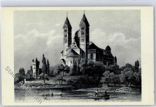 Speyer Dom Barock Vorhalle Stahlstich von Kolb