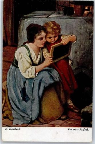 Die erste Aufgabe Kind Frau