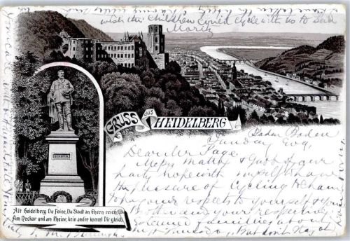 Heidelberg Schloss Denkmal Scheffel