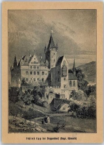 Deggendorf Südseite Schloss Egg sign. E.D.Gerhardt