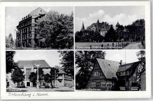 Rotenburg Kreishaus Diakonissen-Mutterhaus Krankenhaus Jugendherberge