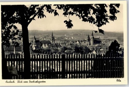 Ansbach Blick vom Drechselsgarten