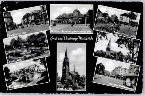 Meiderich Bahnhofstrasse Stadtpark Rhein Herne Kanal Kirche