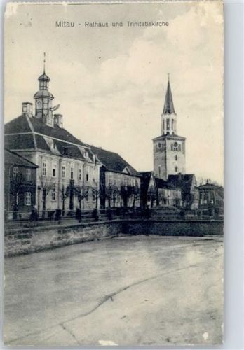 Mitau Rathaus Trinitatiskirche