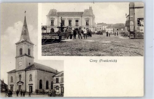Cirey 1915 Kirche Straßenansicht
