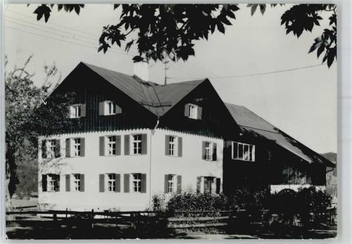 Oberstdorf Hausansicht Ort laut Stempel
