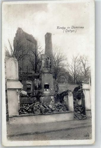 Domnau Domnowo 1921 - Ruine Kirche WK I
