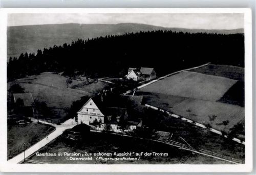 Tromm Gasthaus Pension zur schönen Aussicht Fliegeraufnahme