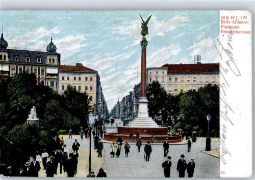 Kreuzberg 1907 Belle-Alliance-Platz Friedrichstraße Denkmal