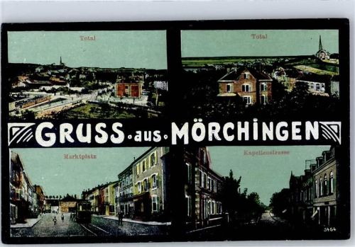 Morhange 1916 Marktplatz Straßenbahn Kapellenstrasse Feldpost WK I