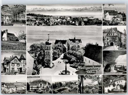 Heiligenberg Ev. Kirche Haus Wagner Rittersaal Schloss Freundschaftshöhle Schwimmbad Gasthaus Waldklause Egg Krankenhaus Haus Hohenstein