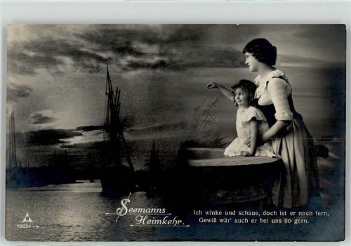 Marineschiffspost Seemanns Heimkehr Frau Kind