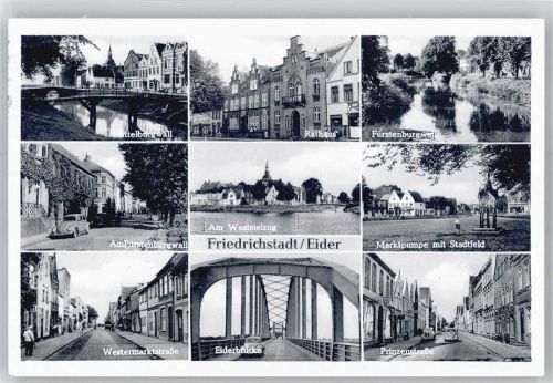 Friedrichstadt Rathaus Eiderbrücke Prinzenstraße Mittelburgwall