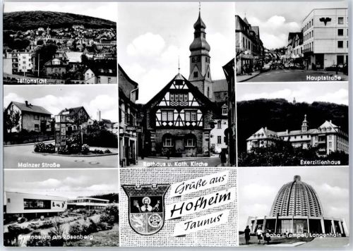 Hofheim am Taunus Rathaus Gymnasium am Rosenberg Exerzitienhaus Kath. Kirche St. Peter und Paul