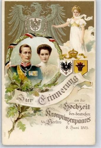 Berlin, unsortiert Erinnerung Hochzeit des Kronprinzenpaares 1905 schwarz weiss rot