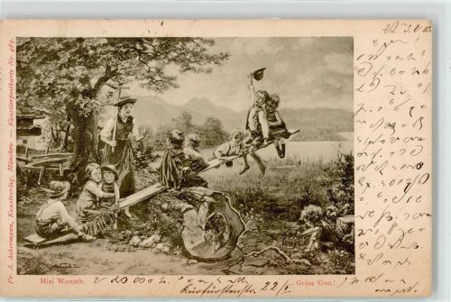 1903 Wunsch, Mizi Grüss Gott Ackermann Kunstverlag 489