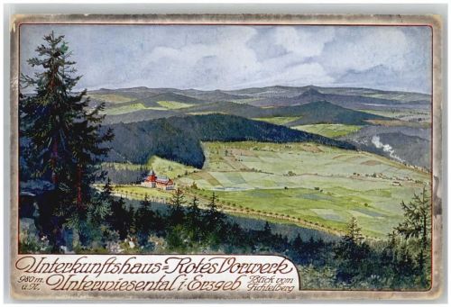 Unterwiesenthal Blick vom Fichtelberg Unterkunftshaus Rotes Vorwerk