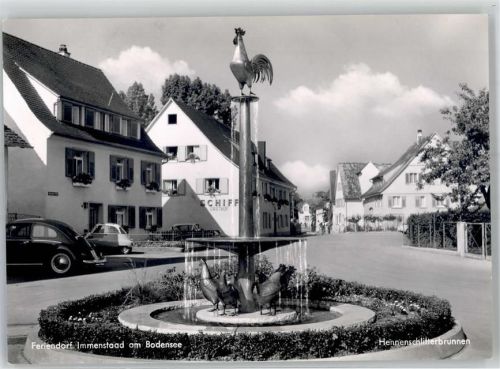 88090 W7997 Immenstaad am Bodensee - Hennenschlitterbrunnen Gasthaus Schiff