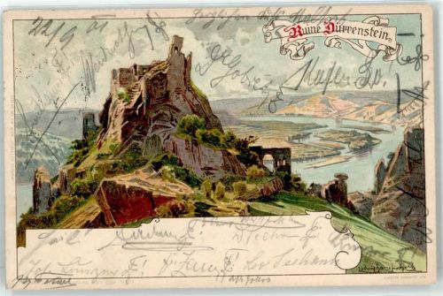 Dürnstein 1901 signiert Ruine Dürrenstein