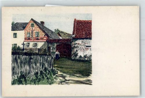 Cheb Motiv aus Schlada sign. B.Lark