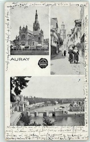 Auray 1909 Kirche Brücke