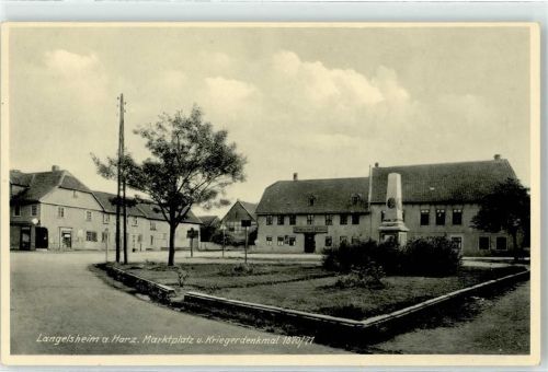 38685 W3394 Langelsheim - Marktplatz Kriegerdenkmal