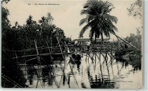 Ho-Chi-Minh-Stadt Un Pont en Bambous