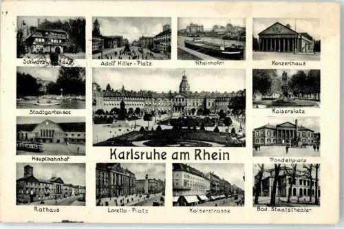 Karlsruhe Rheinhafen Konzerthaus Rondellplatz Kaiserplatz Kaiserstrasse