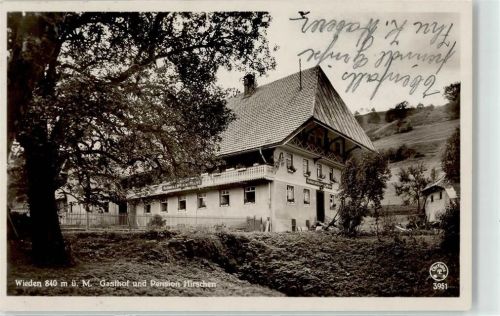 79695 W7861 Wieden , Schwarzw - Gasthaus Hirschen