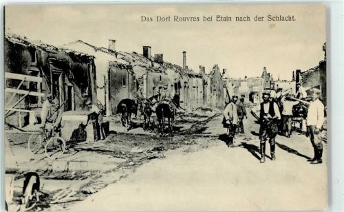 Rouvres-en-Woevre Feldpost Dorf nach der Schlacht