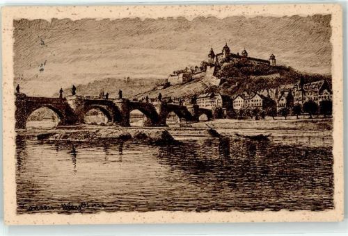 Würzburg Festung Marienburg Mainbrücke