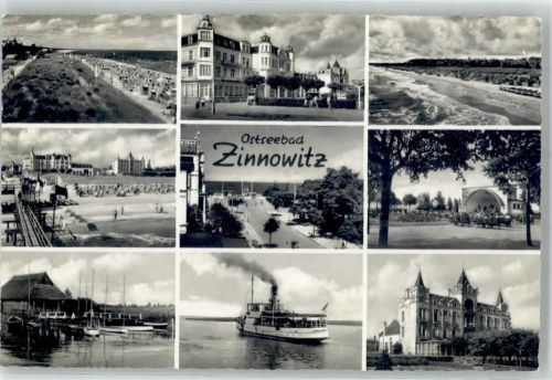 Zinnowitz Ostseebad Konzertplatz Dampfer Hafen Strand Promenade