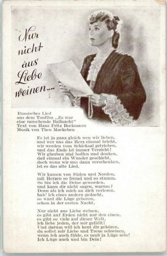 Nur nicht aus Liebe weinen