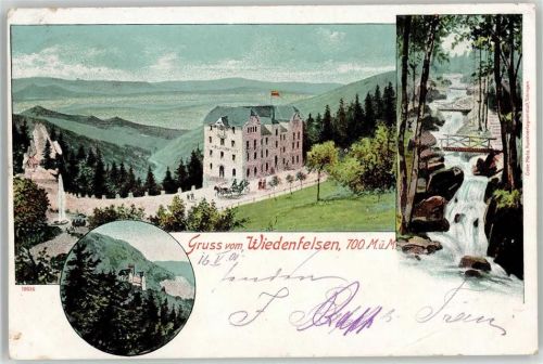 Bühlertal 1901 Hotel Wiedenfelsen