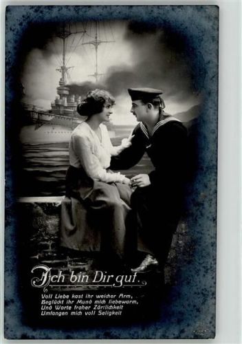 Marineschiffspost Ich bin Dir gut Poesie / Liebe Frau