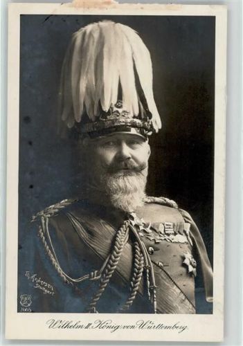 König Wilhelm II Adel Württemberg Foto AK