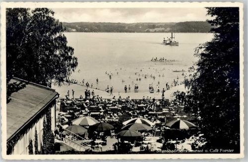 86938 W8913 Unterschondorf , Ammersee - Strandbad Gasthaus Seerestaurant Cafe Forster
