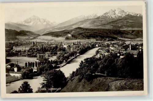 Innsbruck Blick von der Weiherburg Fluß