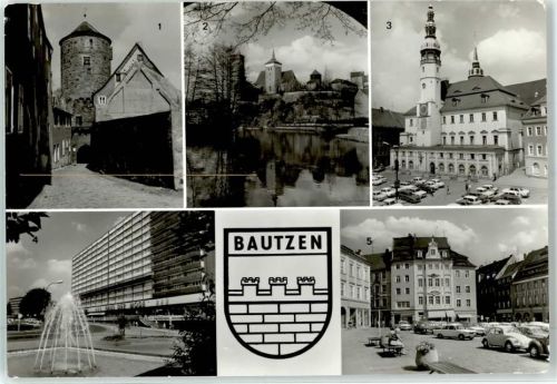 Bautzen Nikolaiturm Michaeliskirche Rathaus Wohnhochhaus Hauptmarkt