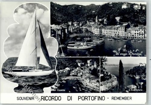 Portofino 1959 Segelschiff Hafen