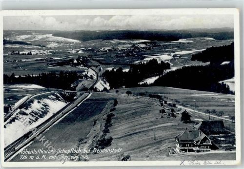 72296 W7294 Schopfloch , Kr Freudenstadt Foto AK Fliegeraufnahme Schopfloch