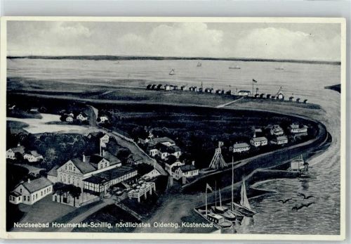 Schillig Fliegeraufnahme Nordseebad Küstenbad Horumersiel