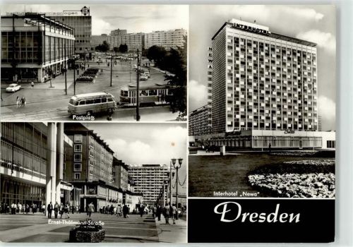 Dresden Interhotel Newa Postplatz Straßenbahn Omnibus Institut für Chemieanlagen Ernst Thälmann Straße