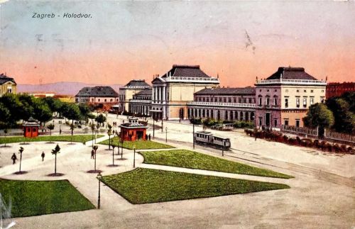 Zagreb 1929 Straßenbahn Hauptbahnhof