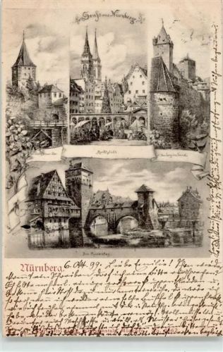Nürnberg 1899 Marktplatz