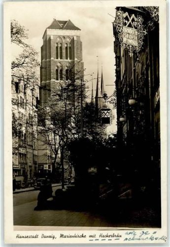 Danzig Marienkirche mit Hackerbräu