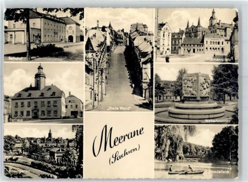 Meerane Rosengarten Steile Wand Rathaus Weberbrunnen Gondelteich